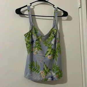 Jantzen Tropical Floral Swim Top Size 14